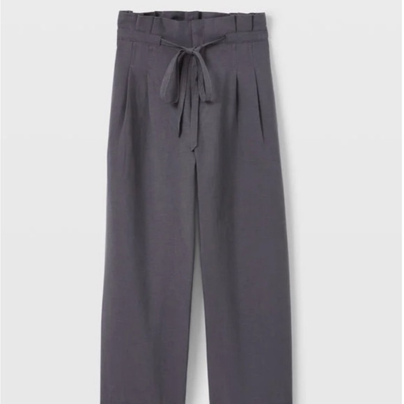 Club Monaco Linen Draw String Pant, size 6, dark coal color - Picture 1 of 5